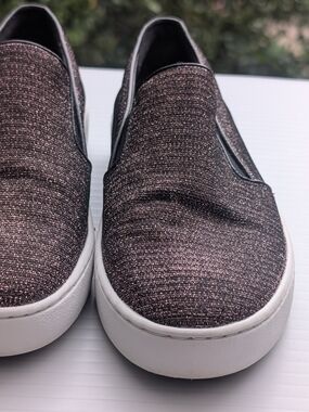 Michael Kors Black Slip-On Sneakers with White Trim